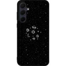 Samsung Galaxy A36 Case Hülle - Silikon schwarz Space Doodle