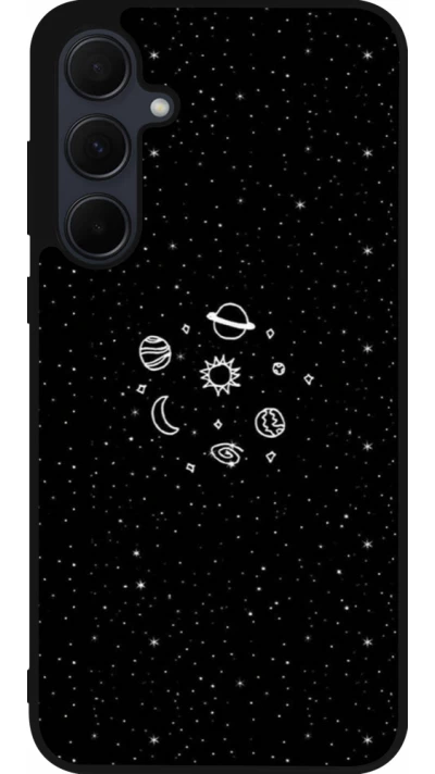 Samsung Galaxy A36 Case Hülle - Silikon schwarz Space Doodle