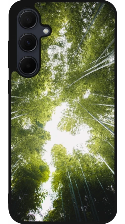 Samsung Galaxy A36 Case Hülle - Silikon schwarz Spring 23 forest blue sky