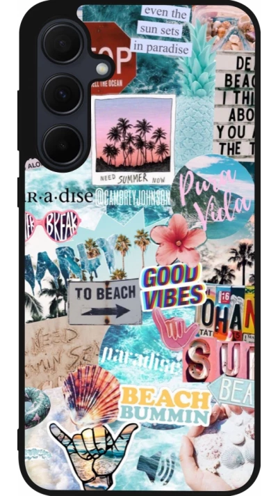 Samsung Galaxy A36 Case Hülle - Silikon schwarz Summer 20 collage