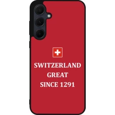 Coque Samsung Galaxy A36 - Silicone rigide noir Switzerland Great Since 1291