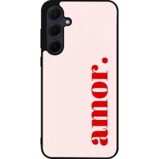 Coque Samsung Galaxy A36 - Silicone rigide noir Valentine 2024 amor