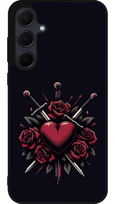 Samsung Galaxy A36 Case Hülle - Silikon schwarz Valentine 2024 gothic love