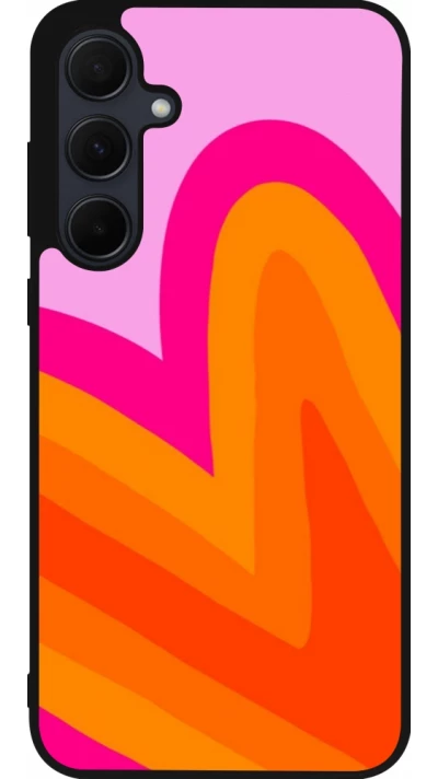Samsung Galaxy A36 Case Hülle - Silikon schwarz Valentine 2024 heart gradient