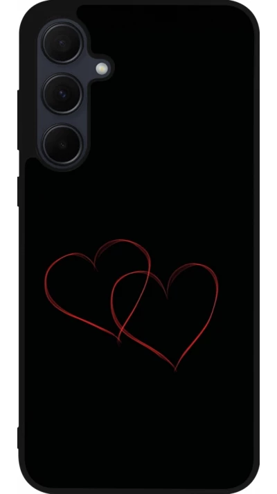Samsung Galaxy A36 Case Hülle - Silikon schwarz Valentine 2023 attached heart