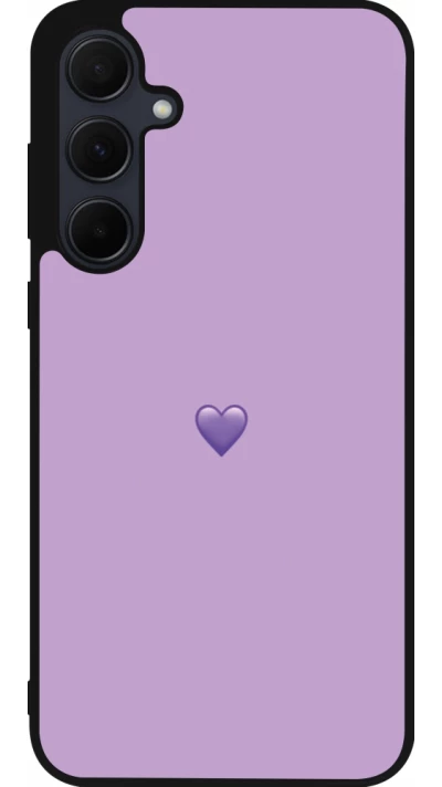 Samsung Galaxy A36 Case Hülle - Silikon schwarz Valentine 2023 purpule single heart