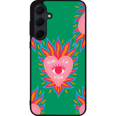 Coque Samsung Galaxy A36 - Silicone rigide noir Viva la vida 2026