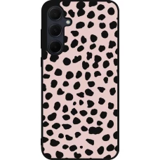 Samsung Galaxy A36 Case Hülle - Silikon schwarz Wild Leopard Pink