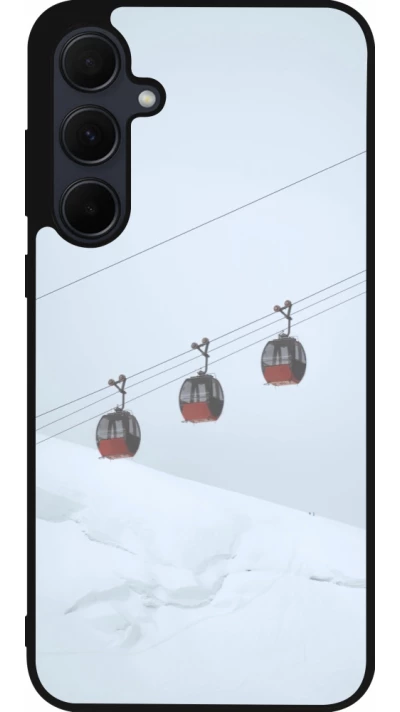 Coque Samsung Galaxy A36 - Silicone rigide noir Winter 22 ski lift