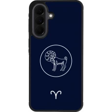 Samsung Galaxy A37 Case Hülle - Silikon schwarz Astrologie Widder