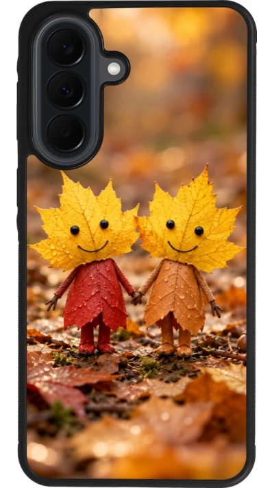 Coque Samsung Galaxy A37 - Silicone rigide noir Autumn 26 Couple of leaves