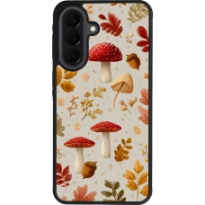 Coque Samsung Galaxy A37 - Silicone rigide noir Autumn 26 Mushrooms and leaves