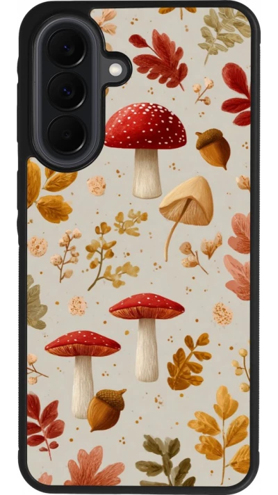 Coque Samsung Galaxy A37 - Silicone rigide noir Autumn 26 Mushrooms and leaves