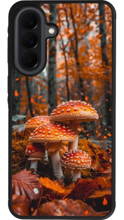 Coque Samsung Galaxy A37 - Silicone rigide noir Autumn 26 Mushrooms in the woods