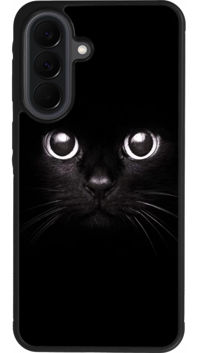 Coque Samsung Galaxy A37 - Silicone rigide noir Cat eyes