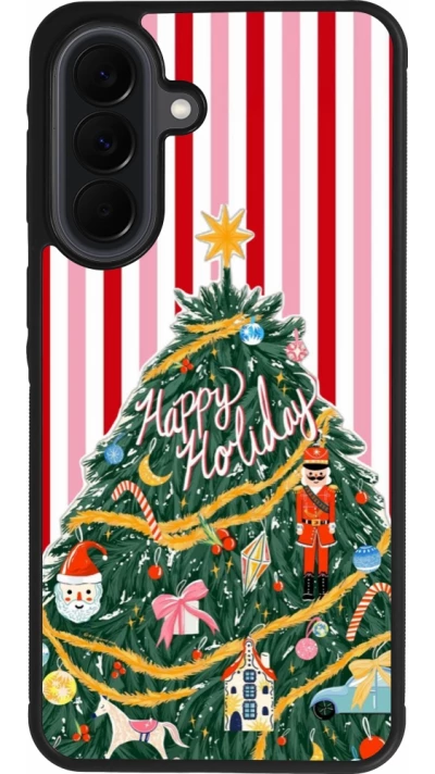 Coque Samsung Galaxy A37 - Silicone rigide noir Christmas 25 Happy Holiday