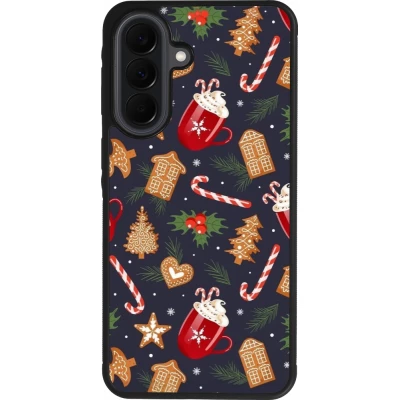 Samsung Galaxy A37 Case Hülle - Silikon schwarz Christmas 25 Pattern Gingerbread House