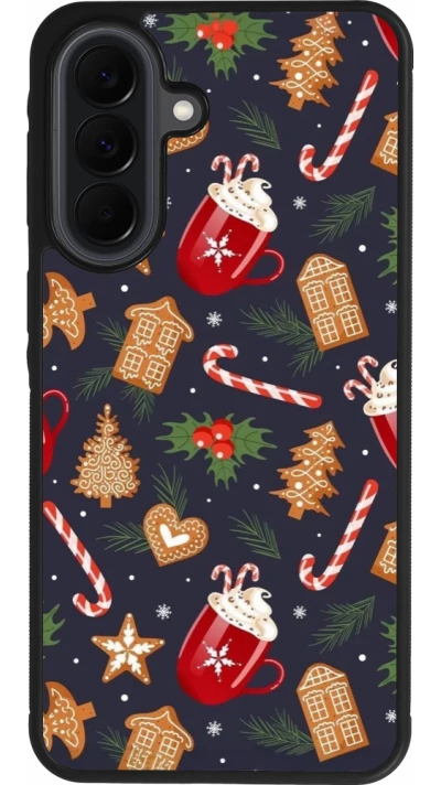 Coque Samsung Galaxy A37 - Silicone rigide noir Christmas 25 Pattern Gingerbread House