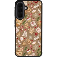 Samsung Galaxy A37 Case Hülle - Silikon schwarz Christmas 25 Pattern Ginger Cookie