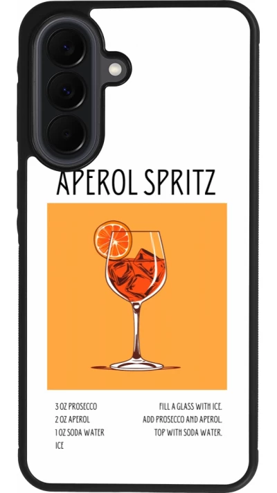 Coque Samsung Galaxy A37 - Silicone rigide noir Cocktail recette Aperol Spritz