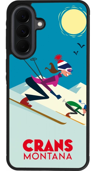 Coque Samsung Galaxy A37 - Silicone rigide noir Crans-Montana Ski Downhill