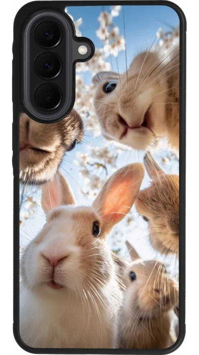 Coque Samsung Galaxy A37 - Silicone rigide noir Easter 2026 Rabbits