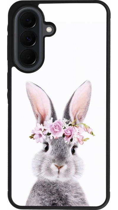 Coque Samsung Galaxy A37 - Silicone rigide noir Easter 2023 flower bunny