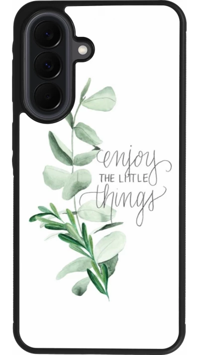Coque Samsung Galaxy A37 - Silicone rigide noir Enjoy the little things