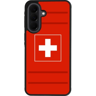Coque Samsung Galaxy A37 - Silicone rigide noir Euro 2020 Switzerland
