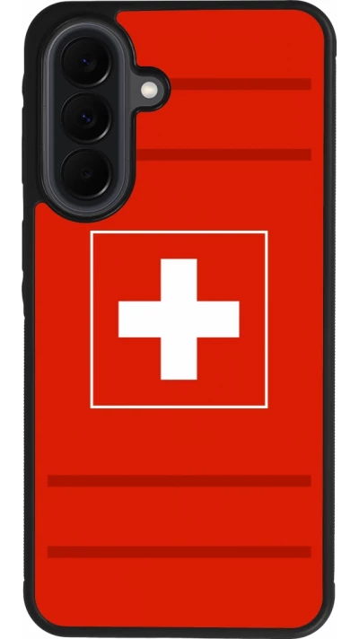 Coque Samsung Galaxy A37 - Silicone rigide noir Euro 2020 Switzerland