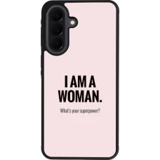 Coque Samsung Galaxy A37 - Silicone rigide noir I am a woman