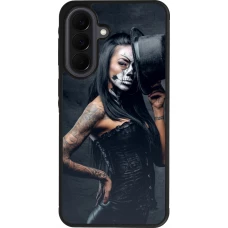 Coque Samsung Galaxy A37 - Silicone rigide noir Halloween 22 Tattooed Girl