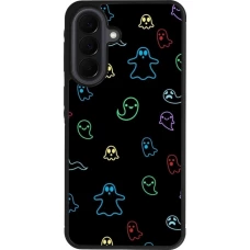 Coque Samsung Galaxy A37 - Silicone rigide noir Halloween 2024 colorful ghosts