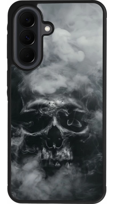 Coque Samsung Galaxy A37 - Silicone rigide noir Halloween 2024 smoky skull
