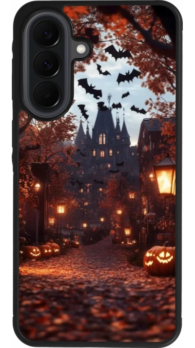 Coque Samsung Galaxy A37 - Silicone rigide noir Halloween 2025 Haunted house