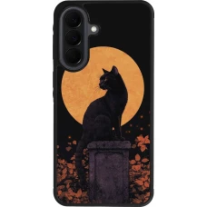 Samsung Galaxy A37 Case Hülle - Silikon schwarz Halloween 2026 Cat Art Nouveau