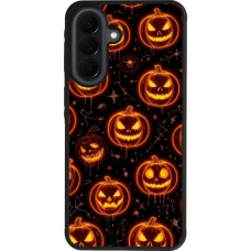 Samsung Galaxy A37 Case Hülle - Silikon schwarz Halloween 2026 Pattern Pumpkins