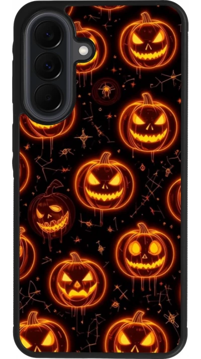 Samsung Galaxy A37 Case Hülle - Silikon schwarz Halloween 2026 Pattern Pumpkins