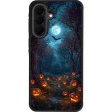 Samsung Galaxy A37 Case Hülle - Silikon schwarz Halloween 2026 Road of Pumpkins