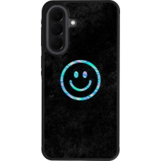 Coque Samsung Galaxy A37 - Silicone rigide noir Happy smiely irisé