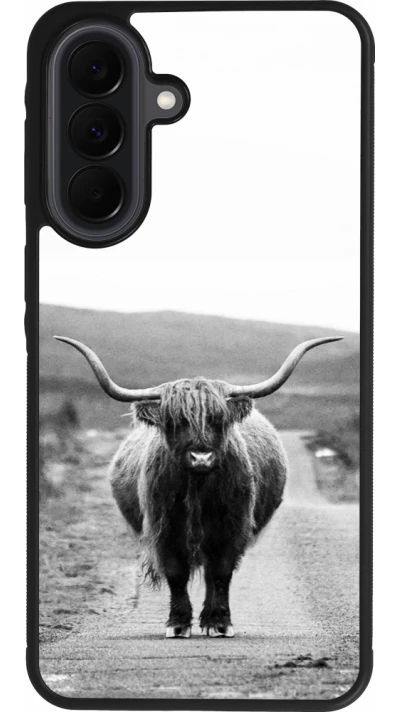 Coque Samsung Galaxy A37 - Silicone rigide noir Highland cattle