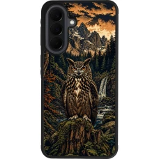Samsung Galaxy A37 Case Hülle - Silikon schwarz Linocut Uhu