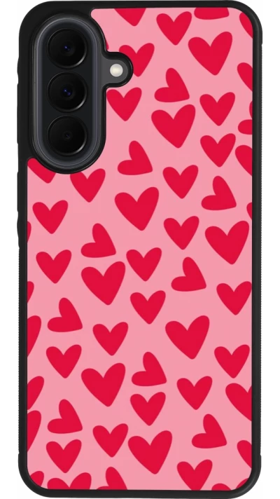 Samsung Galaxy A37 Case Hülle - Silikon schwarz Mom 2024 kleine Herzen