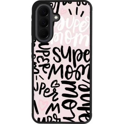 Samsung Galaxy A37 Case Hülle - Silikon schwarz Mom 2024 Super mom