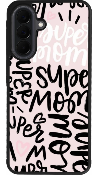 Samsung Galaxy A37 Case Hülle - Silikon schwarz Mom 2024 Super mom