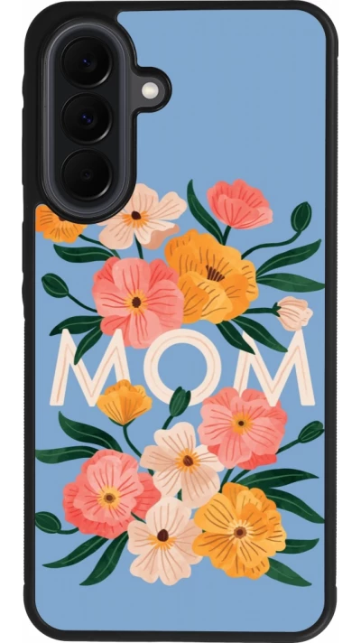 Samsung Galaxy A37 Case Hülle - Silikon schwarz Mom 2026 Flowers