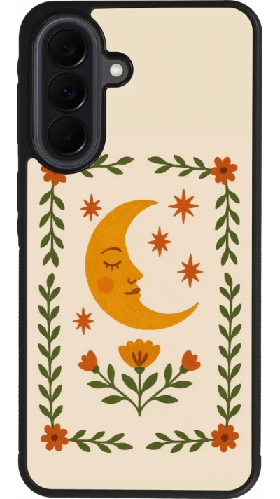 Coque Samsung Galaxy A37 - Silicone rigide noir Half moon stamp 2026