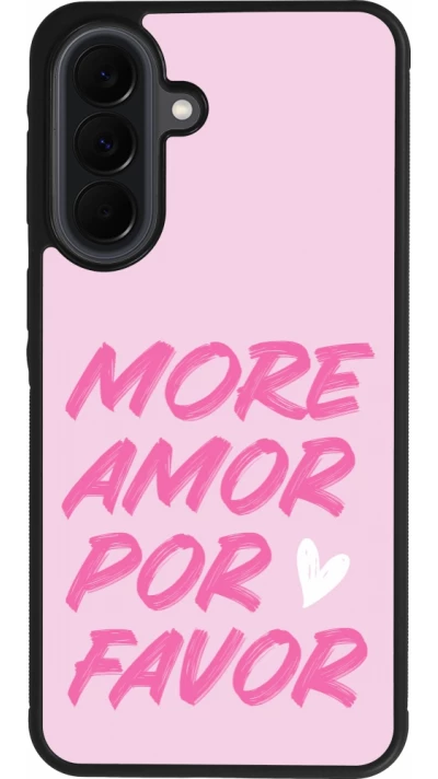 Samsung Galaxy A37 Case Hülle - Silikon schwarz More amor porfavor