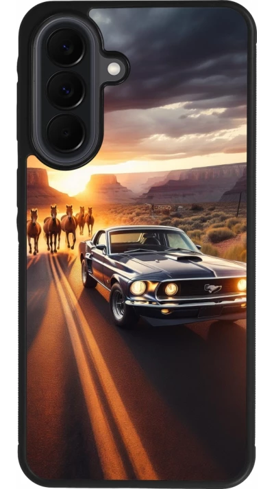Samsung Galaxy A37 Case Hülle - Silikon schwarz Mustang 69 Grand Canyon