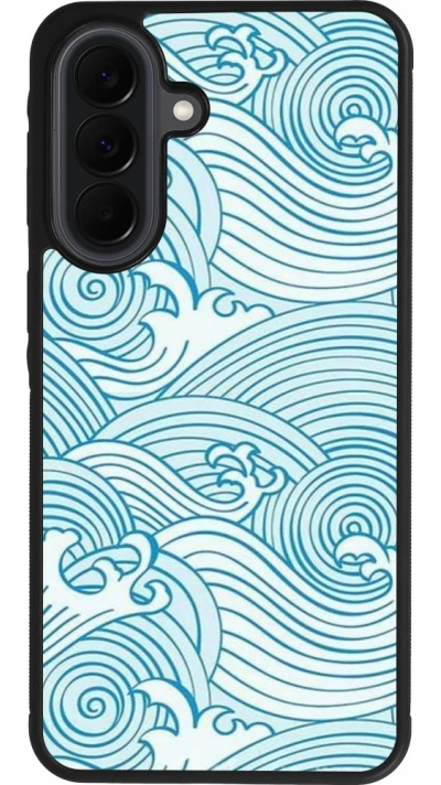 Samsung Galaxy A37 Case Hülle - Silikon schwarz Ocean Waves